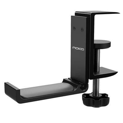 MoKo Headphone Stand Universal Aluminum Headphone Foldable Hanger Adjustable Headset Stand Clamp Mount Desk Hook Holder for All Headphone Sizes
