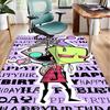 Alien Invasion Pattern Office Rug Chair Mat, Game Carpet, Suitable for Front Door, Bedroom, Living Room, Desk, Holiday Gift