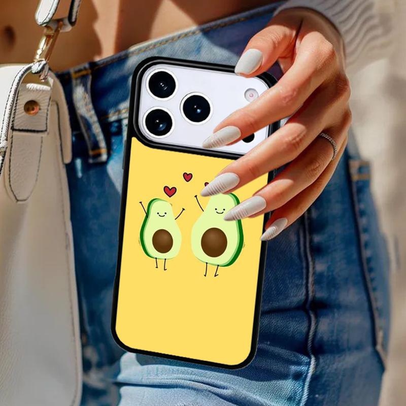 Lovely Avocado Phone Case For iPhone 17 Air 14 15 13 12 Max Cover For Apple 16e 11 Pro Max Plus Coque