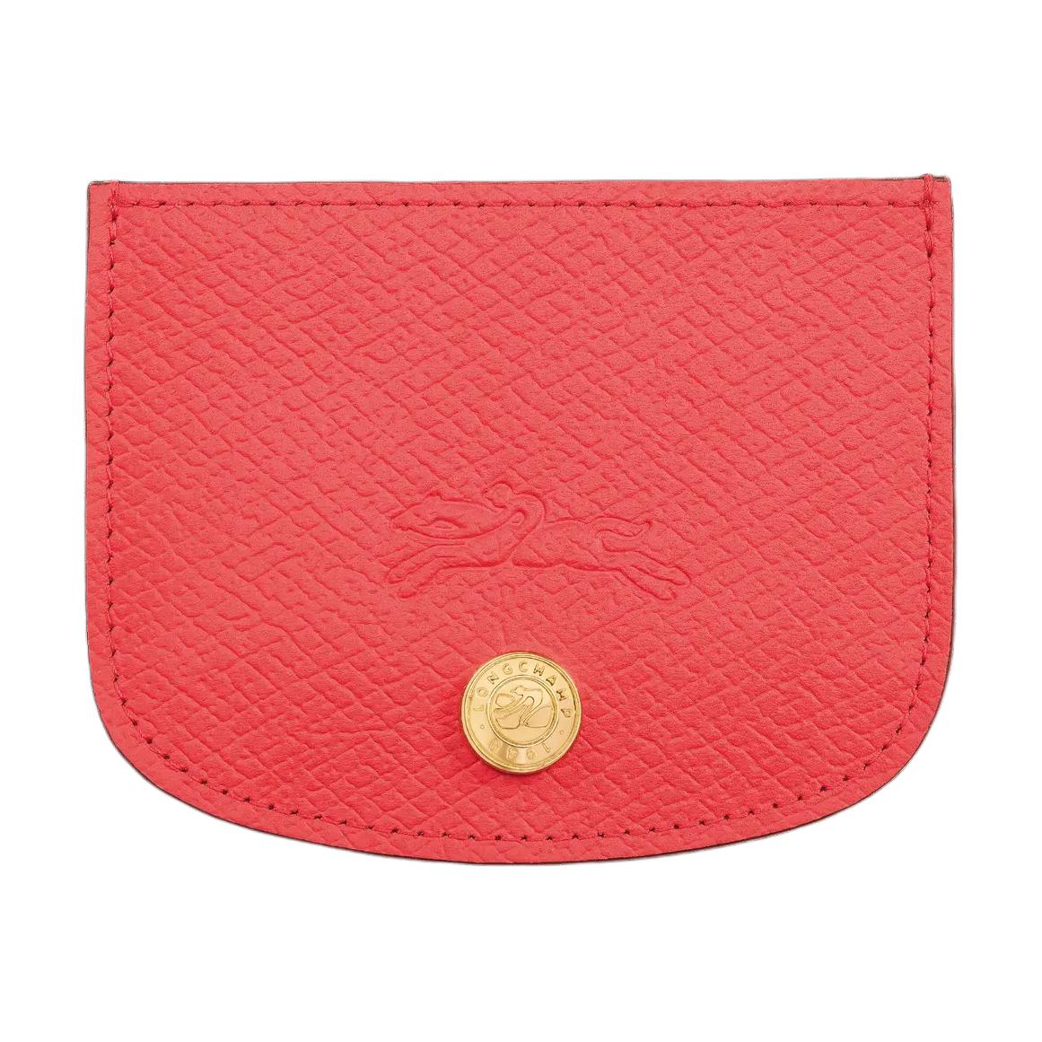 

Longchamp Épure Solid Color Minimalist Leather Card Holder Women Card Holder Strawberry 30031HYZ218 Basic Set (Bag+Dust Bag)