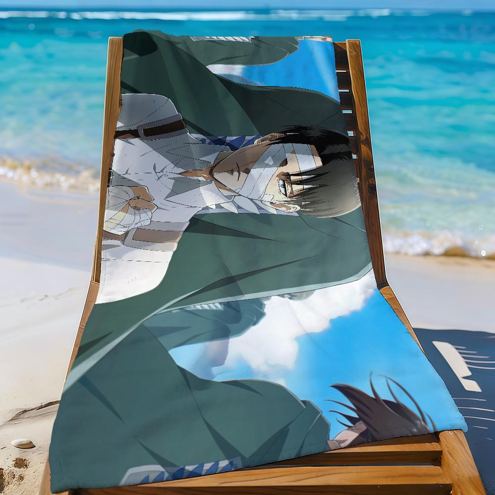 Titan L-Levi Ackerman-S Anime Towel Sports Quick Dry Travel Camping Gear Sandproof Soft Light Large Beach Towel
