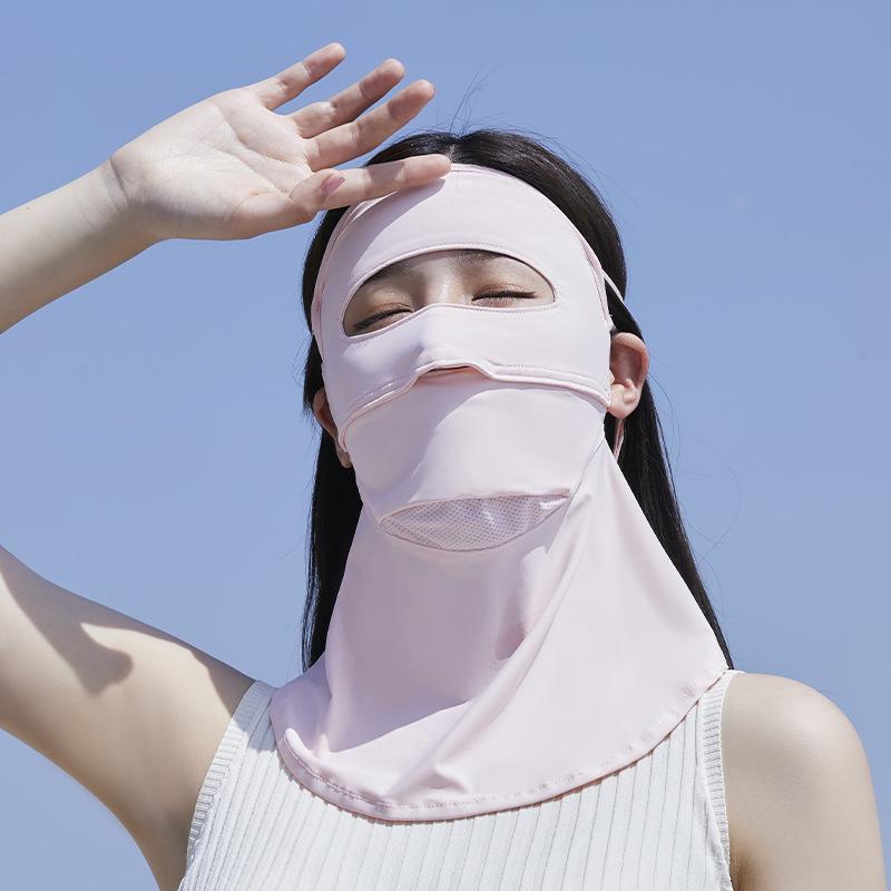 ACRUNU Full Face UV Protection Cycling Mask - Ice Silk Facekini Sunshade Cover