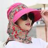 Sun Hat Women's Summer Cycling Covers the Whole Face and Neck, Large Edge of Ultraviolet Mother Sun Protection Hat, Work Tea Picking Hat