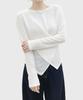 Keulleiseu Side Button Shirred Cross T-Shirt_Gray