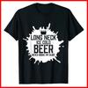 Long Neck Ice Cold Beer Never Broke My Heart | Beer Lovers Black T-Shirt S-3XL