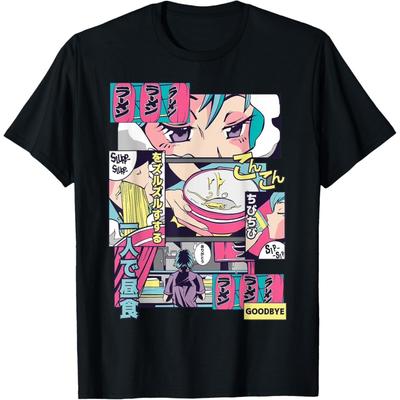 Unisex T-shirt 90s Japanese Vintage Kawaii Ramen Anime Manga Girl T-Shirt