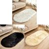Modern Minimalist Artificial Wool Oval Rug For Living Room Bedroom Floor Decor