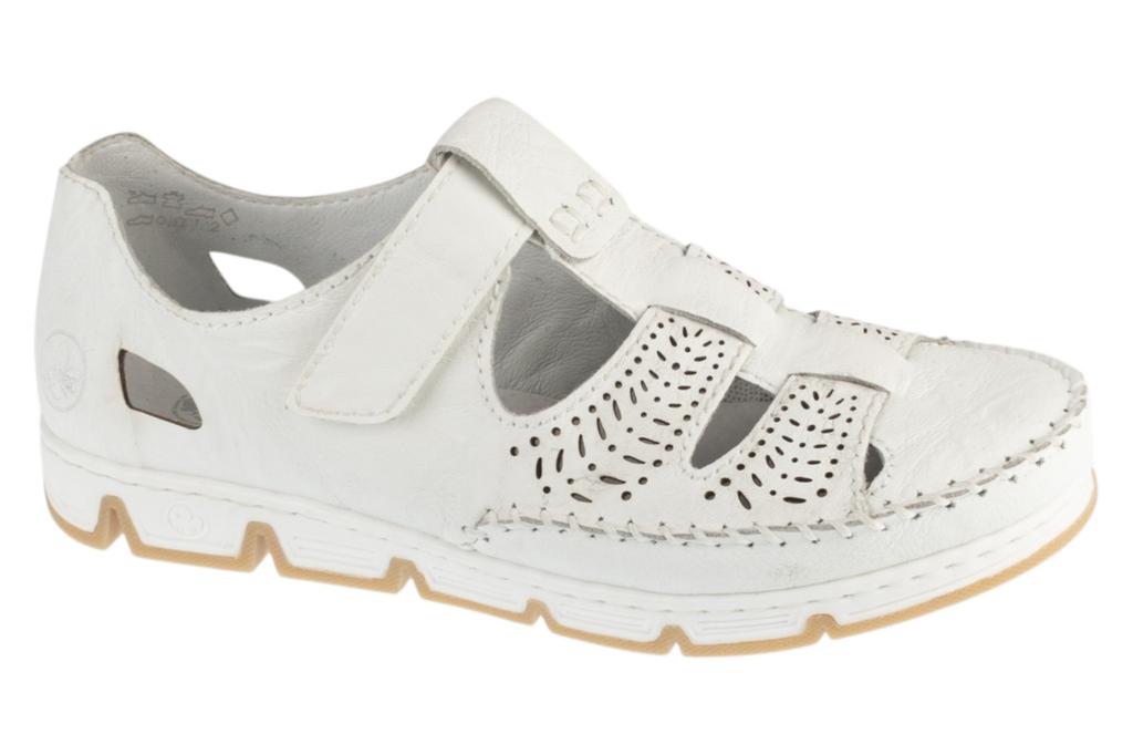 Rieker Shoes 49958, Womens white Half shoes