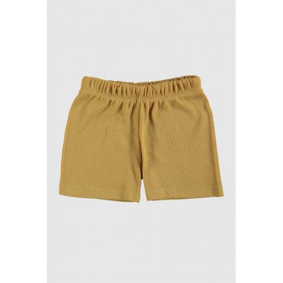 Waffelstrukturierter Shorts-Kinderanzug