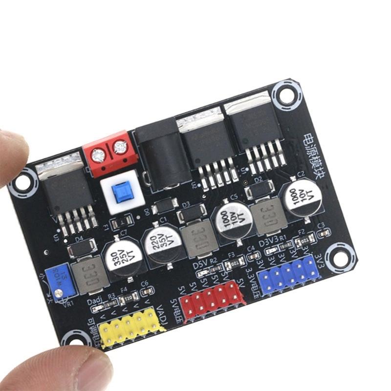 Adjustable Step Down Adapter Module 7-25V to 3.3V/5V Power Supply Module Board Module Replacement for Car Power