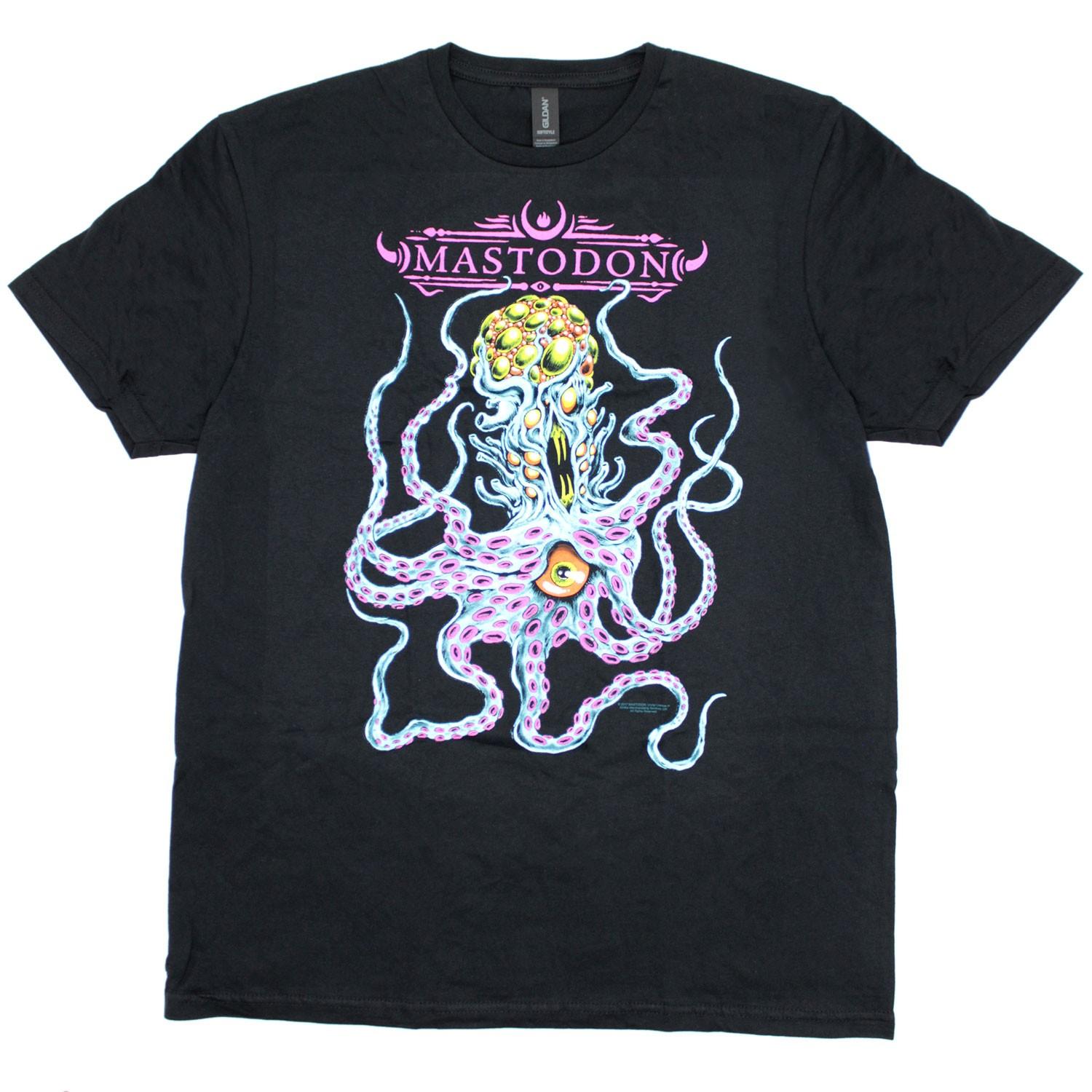 Men s Mastodon Octo Freak Slim Fit T-shirt X-Large Black 4XL
