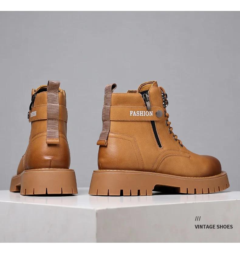 Модные высокие ботинки осень-зима для мужчин — фото 7