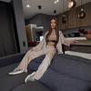 Womens Hooded Casual Two-Piece Set Long Sleeve Top Pants 2026 Winter Streetwear Outfit