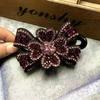 Bowknot Flower Crystal Hairpins Zircon Women Duckbill Clip Rhinestone Flower Hair Clip  Wash Face