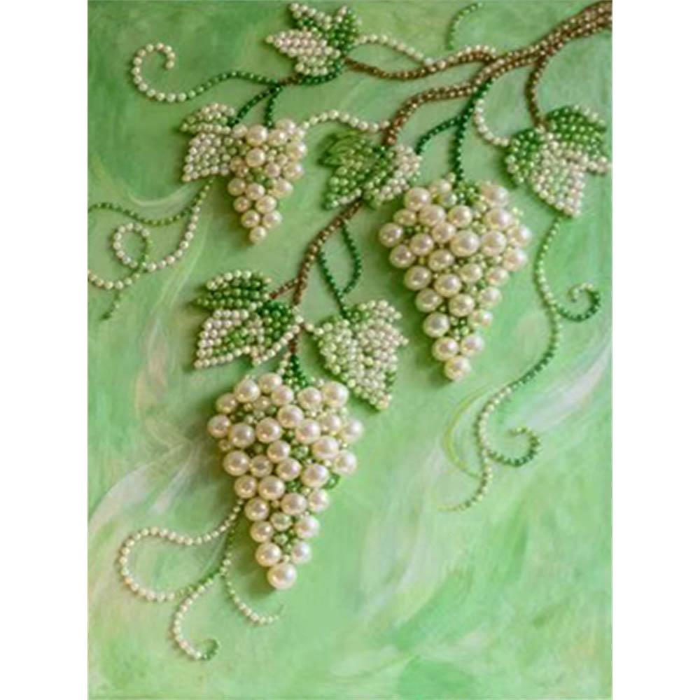 

Pearl Grape DIY Diamond Art Kits 15.7x19.6inch Gem Art Diamond Painting Kits Without Frame for Adults Gift Idea Home Wall Decor 40x50cm