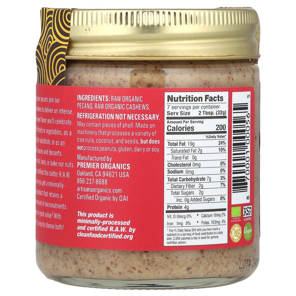 Artisana Organics Raw Pecan Butter, 8 oz (227 g)