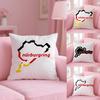 Nurburgring Sport Car Pillow Case Anti-dustmite Invisible zipper Sofa Bed