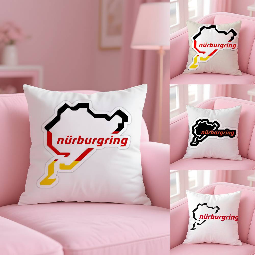 Nurburgring Sport Car Pillow Case Anti-dustmite Invisible zipper Sofa Bed