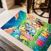 Bluey's Soccer Celebration Personalized Text Floor Mat Suitable for Dining Room Decorate Room Kitchen Bedrooms Anti-slip Rug Office Home Decor