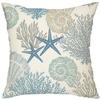 Marine Life Theme Cushion Cover Starfish Turtle Pattern Living Room Sofa Zipper Closure Pillowcase Does Not Include Pillow Core