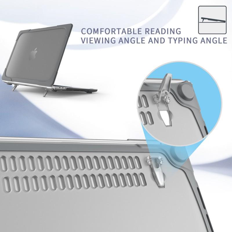 Transparent Matte TPU Case MacBook Pro 16-inch A2141 2019 2020 Shockproof Protective Cover Gray
