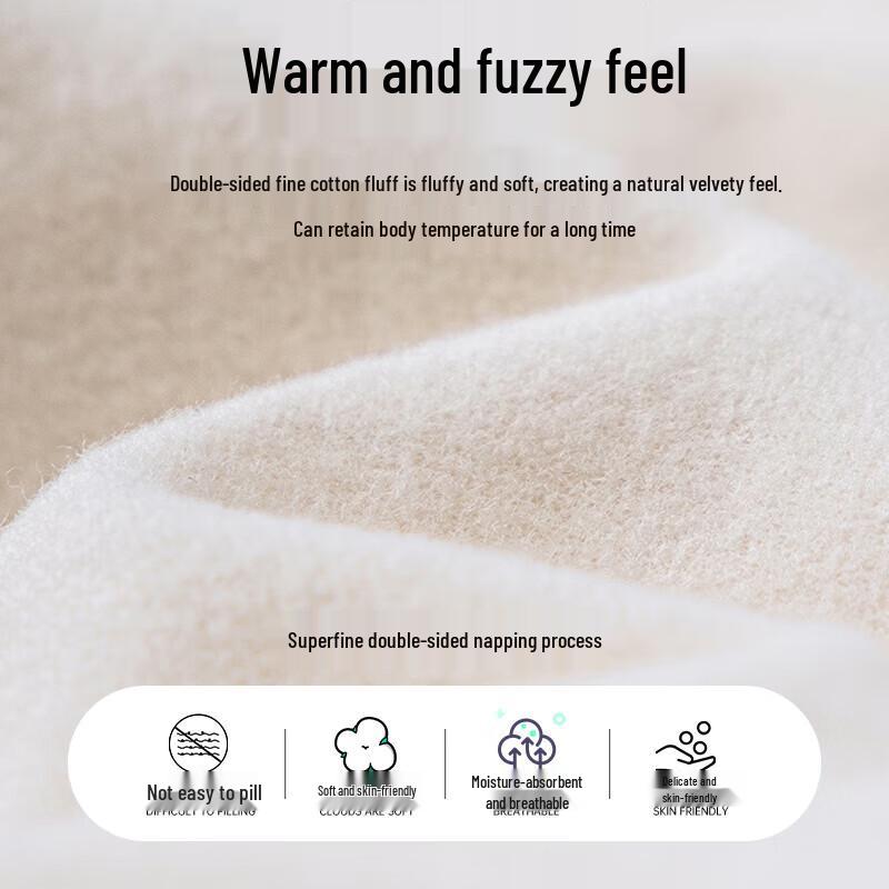 Yiershuang Women's 7A Antibacterial Double-Sided Brushed Thermal Top