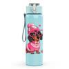 1PC Dachshund Dog With Pink Bow Print 750ml Color Plastic Sports Water Bottle Leakproof Flip Straw Lid Suitable for Sports Office Home Use