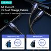USAMS PD 100W 5 In 1 Schnellladedatenkabel QC 3.0 USB auf Typ C Micro USB Lightning Kabel für iPhone iPad Huawei Xiaomi Samsung