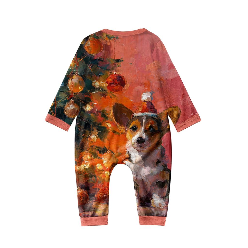 Family Matching Print Sets Pajamas Loungewear Outfits Family Matching Long Sleeve Tops+Pants Set
