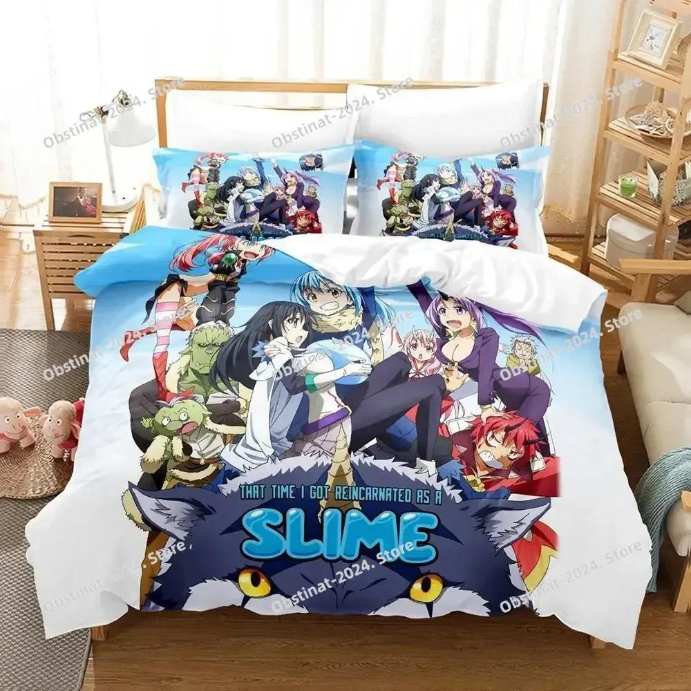 That time i got reincarnated as a slime Beding Set Single Twin Ful Quen King-Sized Dimensionsd Dimensions Bed Linen Set Adult People Kid Bedrom Duvet
