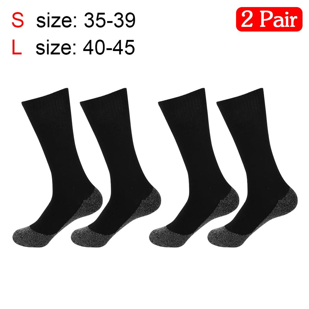1/2Pairs Thermal Heated Socks Winter Self-Heating Socks Soft Elastic Thicken Anti-Slip Socks For Women Men Outdoor Ski Tube Sock
