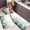 1Pcs Anti Fatigue Kitchen Rugs  Butterfly Print Waterproof Non-Slip Thick Cushioned Kitchen Mat Heavy Duty Comfort Standing Mat for Kitchen