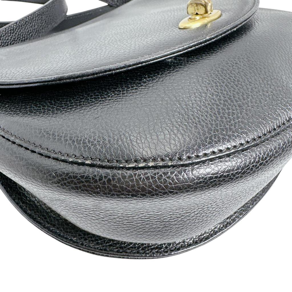 COACH Leather 3176 Handbag leather black Women 3176 Used