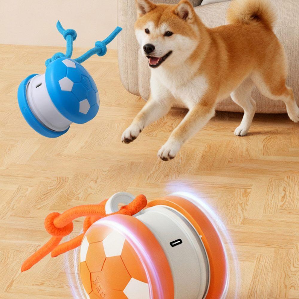 Automatic Pet Interactive Smart Rolling Ball with Tail Rope Quiet Obstacle Avoidance Electric Rolling Ball Self-entertaining