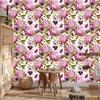 Pansies and peonies wallpaper for living room and bedroom 50x1000