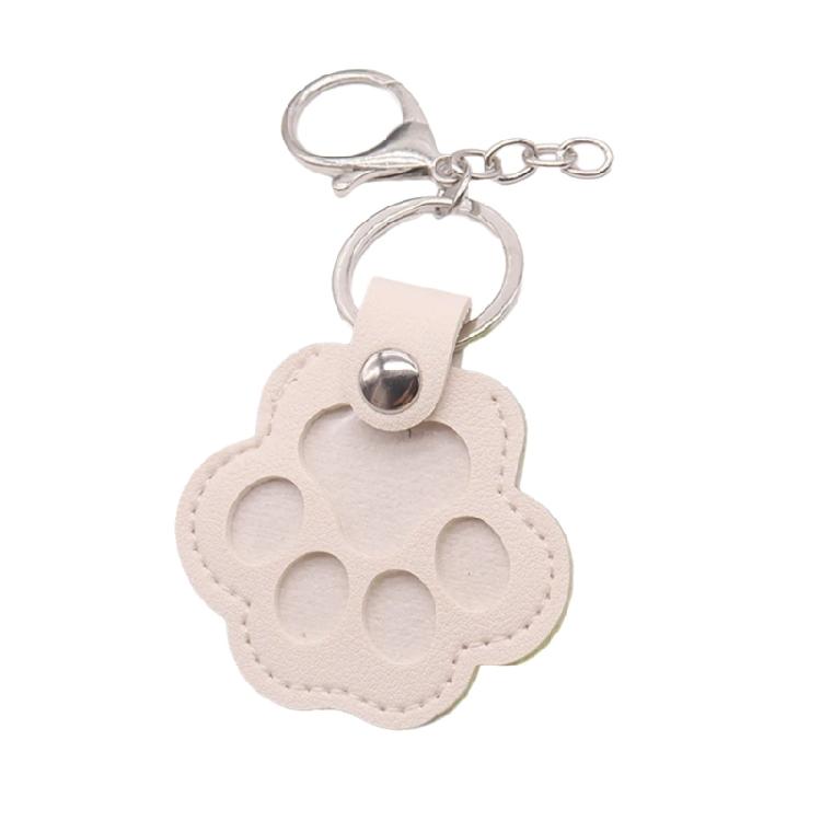 PU Leather Pet Hair Memorial Keychain Space Saving Hair Preservation Multifunctional Designs Portable Accessory