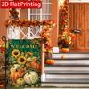 2D Flat - 2D Flat Thanksgiving Autumn Pumpkin Sunflower Garden Flag - 4-28 X 40 Inch Outdoor Garden Flag, Double-Sided Home Decoration Courtyard Decor
