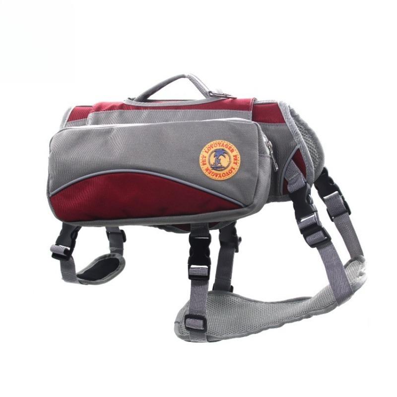 Detachable Dog Backpack Harness – Large-Breed Travel Saddle Bag For Golden Retriever Samoyed Hiking Walking Supplies