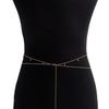 Ins Fashion Double-layer Alloy Round Bead Snake Pendant Thin Waist Chain Female Hottie