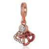 Luxury Rose Gold Plated Crystal Flower Animal Love Heart Charms Beads Fit Original Bracelet DIY Pendants for Jewelry Making