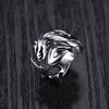 Vintage Bold Flame Dragon Ring for Men Punk Hip-hop Adjustable Open Ring Personalized Male Jewelry Gift