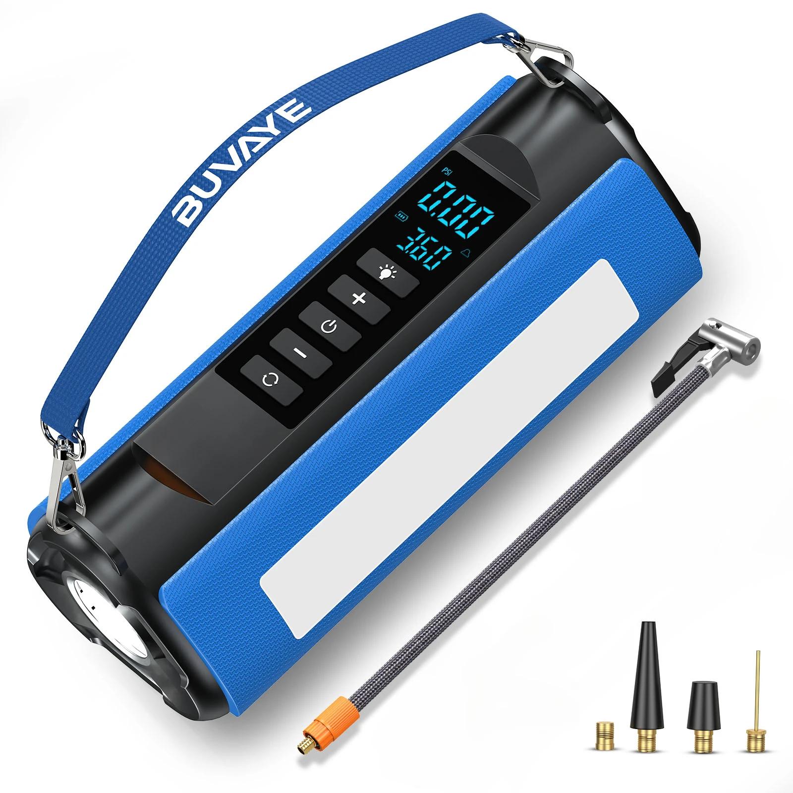 

Автомобильный воздушный насос BUVAYE, портативный многофункциональный надувной насос, наружное надувное освещение, подходит для автомобилей, моторных лодок, баскетбольных мячей Battery Powered