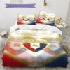 Osasuna Muster Bettwäsche-Set Bettbezug Kissenbezug Heimdeko Geschenk (1 Bettbezug + 2 Kissenbezüge, ohne Füllung)