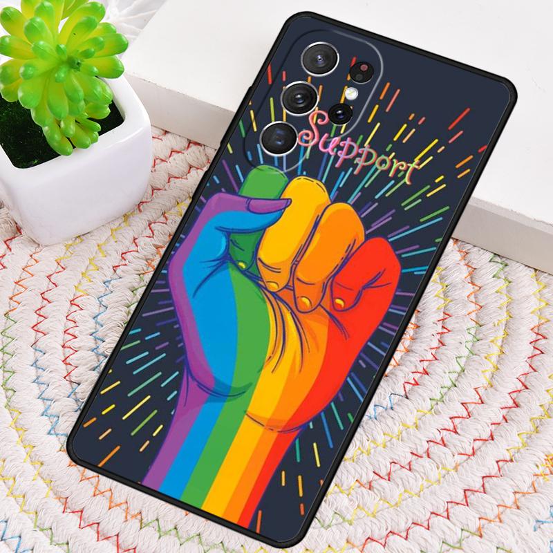 Gay Lesbian LGBT Rainbow Pride soft Silicone Phone Case For Samsung Galaxy note 10 pro S26 S24 S23 S22 S21 Plus S25Ultra Cover