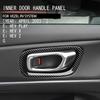 Car Interior Carbon Fiber Door Handle Frame Cover Trim Accessories For Honda HRV HR-V Vezel