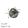 Viking Thor's Hammer Stainless Steel Punk Runic Ring for Men