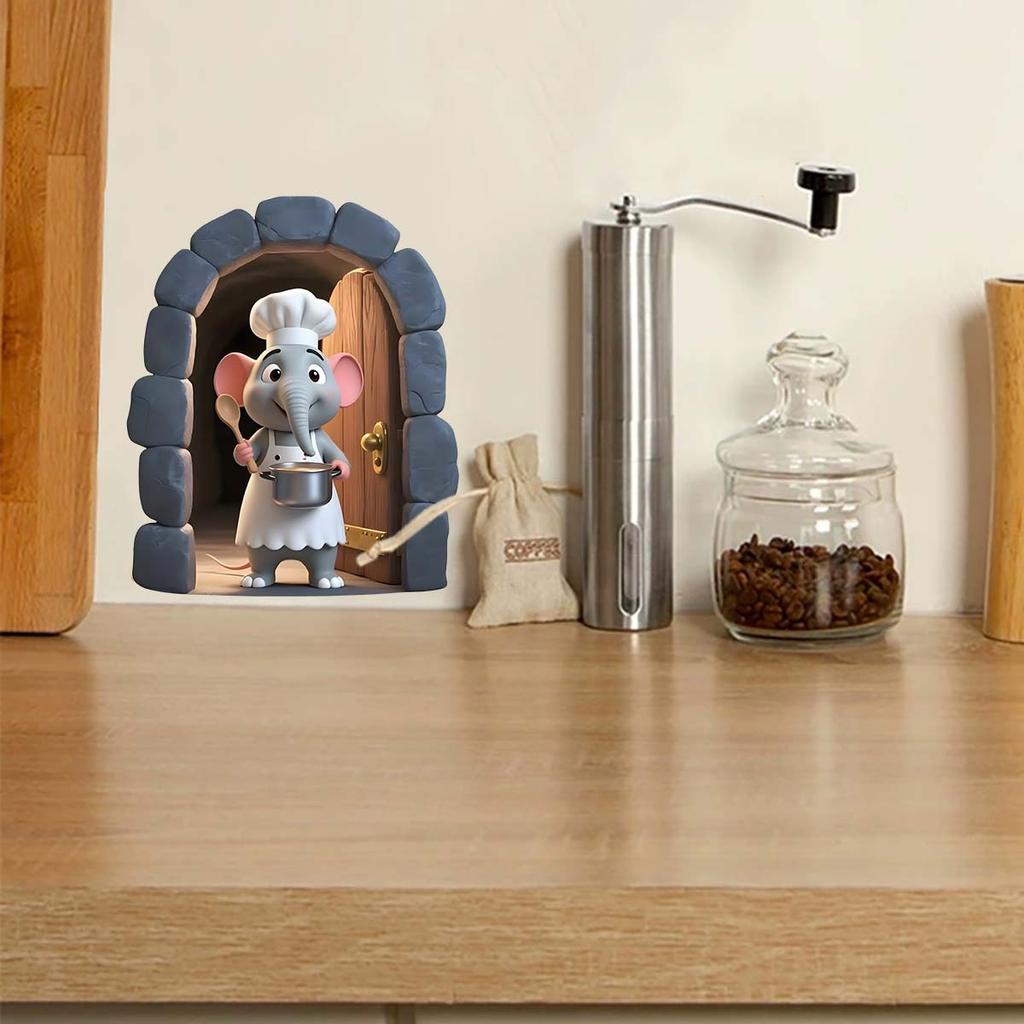 Self-adhesive Removable Waterproof and Anti-stain Wall Sticker for The Entrance Door of The Chef's Cubicle