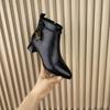 Short boots women's autumn and winter new beaded woven medium heel fashion boots thick heel women's boots soft leather cotton boots women's boots