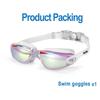 New Silicone Swimming Goggles Men Women Electroplating Colorful Adjustable Professional Swimming Glasses Waterproof Anti-UV