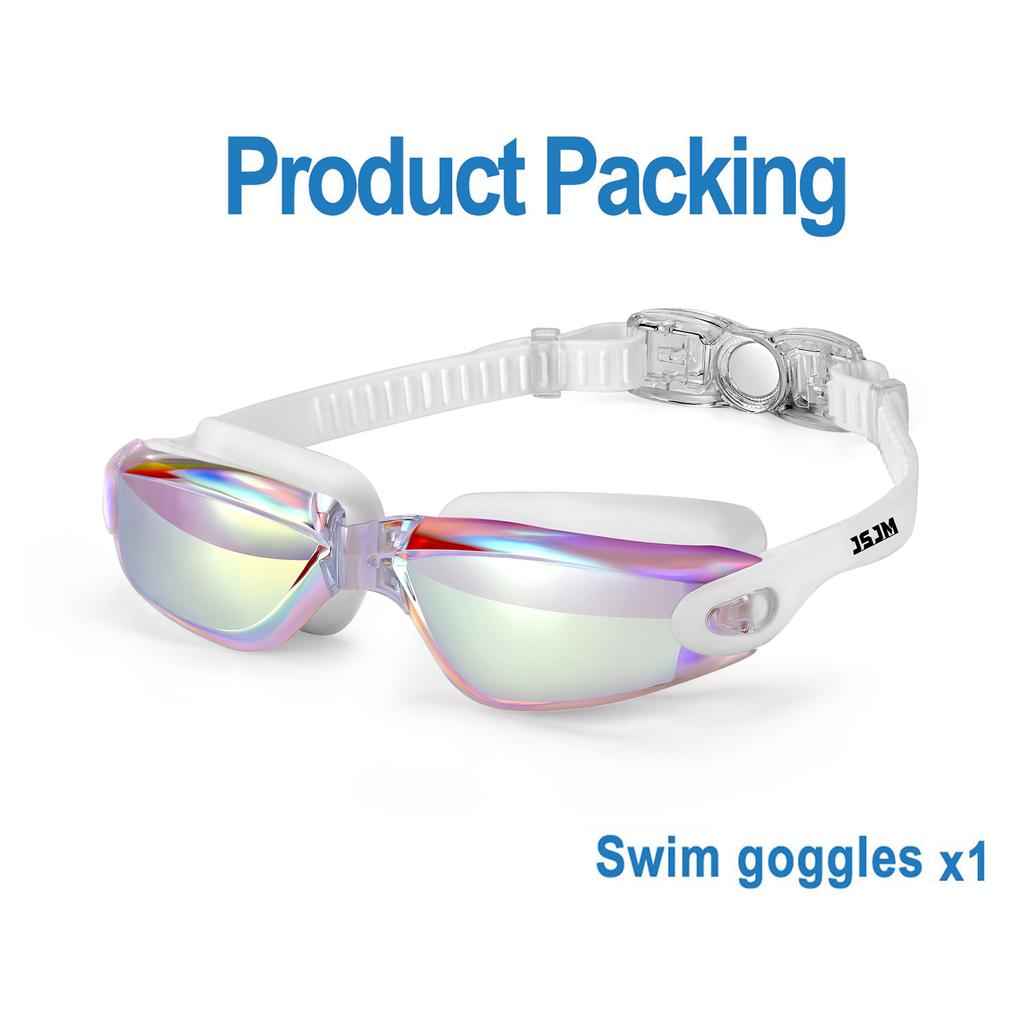 New Silicone Swimming Goggles Men Women Electroplating Colorful Adjustable Professional Swimming Glasses Waterproof Anti-UV